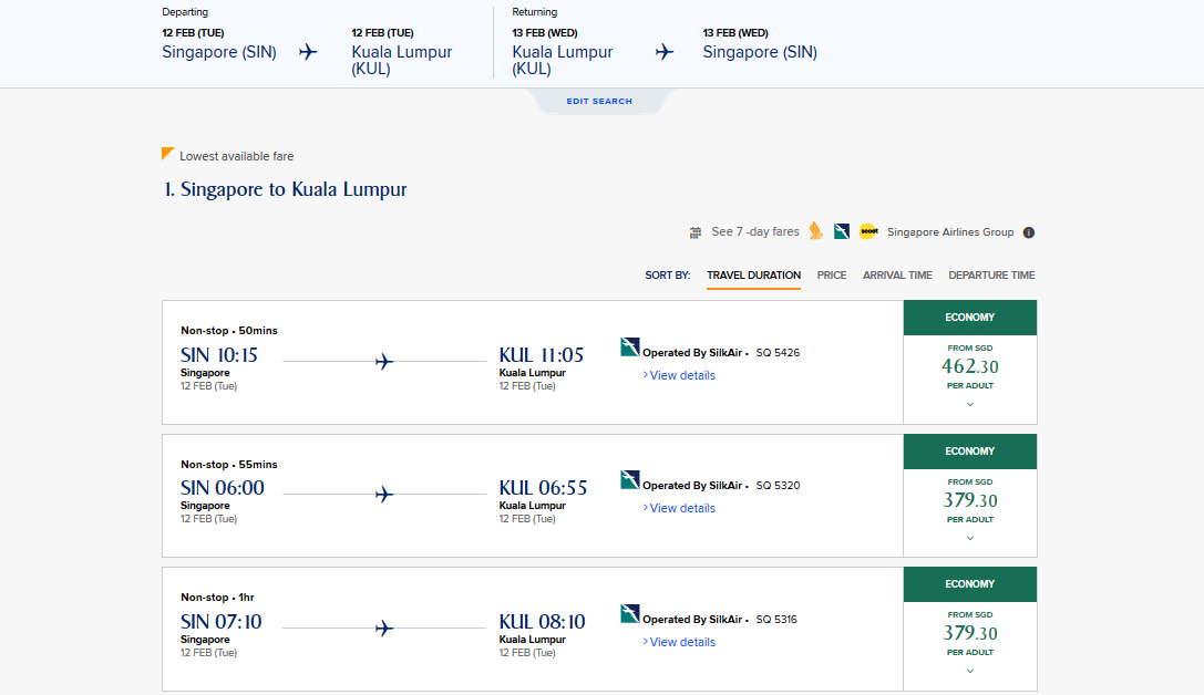 Singpore Airlines Promotion & Promo Code August 2019